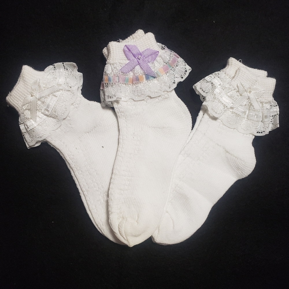 6 Sets of Little Girls Party Socks